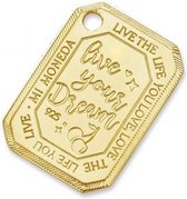 Mi Moneda-MMM CHERRY TAG RECTANGLE 20MM 925 SILVER GOLD PLATED