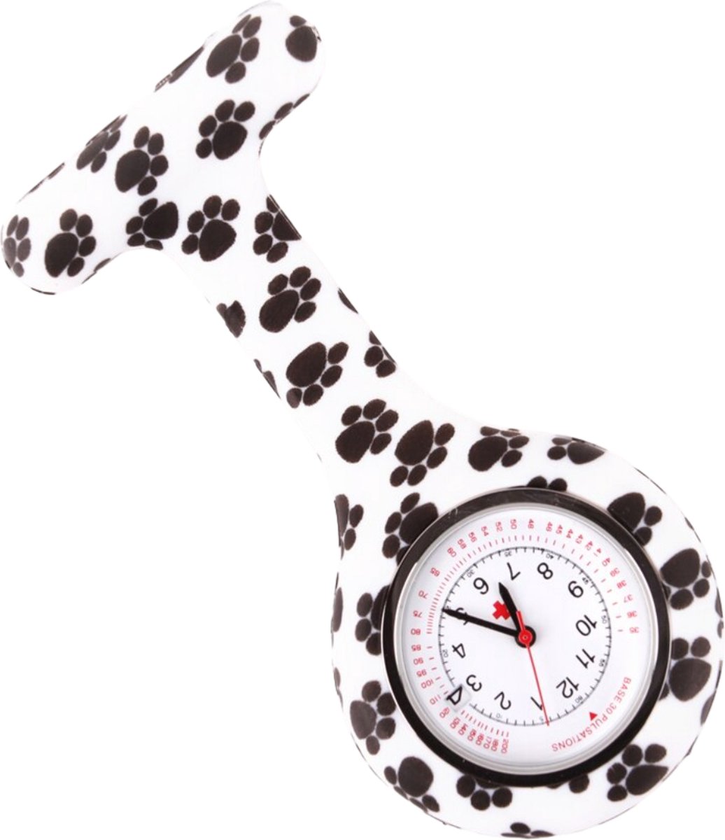 Verpleeg horloge - Zakhorloges - Siliconen - Zusterhorloge - Borst horloge - Hondensporen - Kleine versie