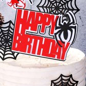 Partygoodz - Spiderman Taarttopper 4 Delig - Spinnenweb - Hero - Cake of Taarttopper