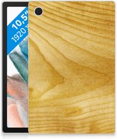 TPU Bumper Samsung Galaxy Tab A8 2021 Hoesje Licht Hout met doorzichte zijkanten