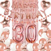 LaCardia Rose gold versiering 30 jaar - feest versiering - 30 jaar verjaardag versiering - feest versiering rose gold - 30 jaar