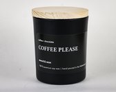 Coffee Please-Natuurlijke Premium Sojawas Geurkaars - 50 branduren - mooie en sterke geur