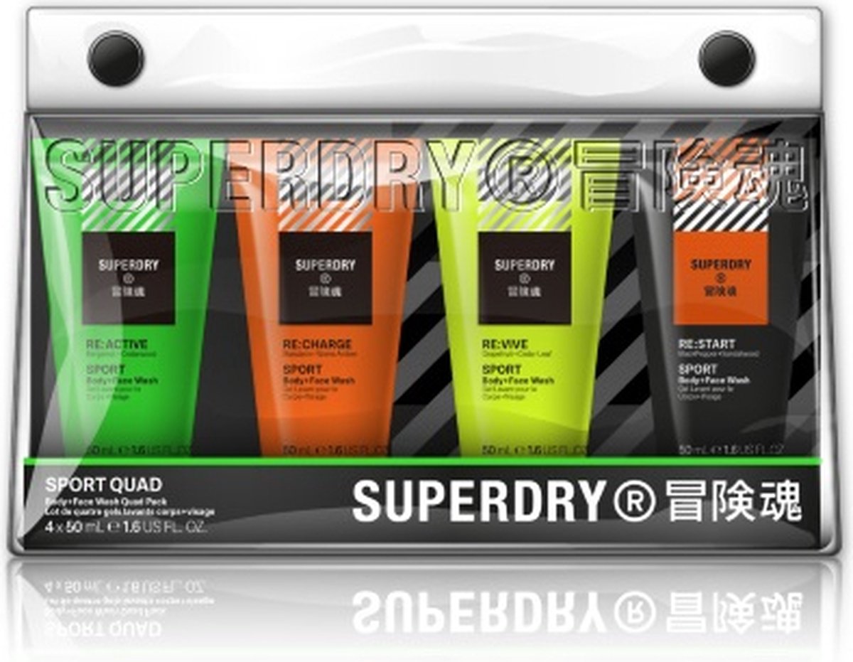 stil In het algemeen Niet meer geldig Superdry Sport Body & Face Wash geschenkset (4-delig) | bol.com