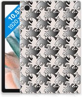 Cover Geschikt voor Samsung Galaxy Tab A8 2021 Hoesje maken Salamander Grey met transparant zijkanten