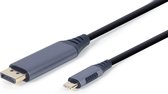 Cablexpert USB Type-C to DisplayPort male adapter cable, space grey, 1.8 m