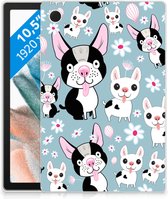 Backcase Samsung Galaxy Tab A8 2021 Hippe Hoes Super als Cadeautjes voor Meisjes Hondjes met transparant zijkanten