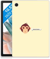 Tablet Backcover met foto Samsung Galaxy Tab A8 2021 Hoesje Aap met doorzichte zijkanten