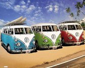 Volkswagen Californian Camper Strand Poster 50x40cm