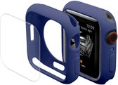 Apple Watch 7 / 8 / 9 41MM Hoesje (Flexibel TPU) + Screen Protector - Blauw