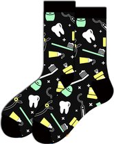 JustSockIt Tandarts sokken - Sokken - Leuke sokken - Tandartsassisten - Mondhygienist - Cadeau - Cadeau voor mannen - Cadeau voor vrouwen - Verjaardag cadeau - Beroepen