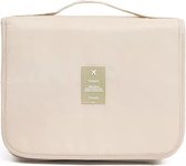 SLC Collection – Trousse de toilette avec crochet de suspension – Crème – White cassé – Organizer – Travelbag – Travel Bag – Beauty Case