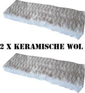 2x Keramisch Wol geschikt voor Bio-ethanol branders 30 x 10 x 1 CM