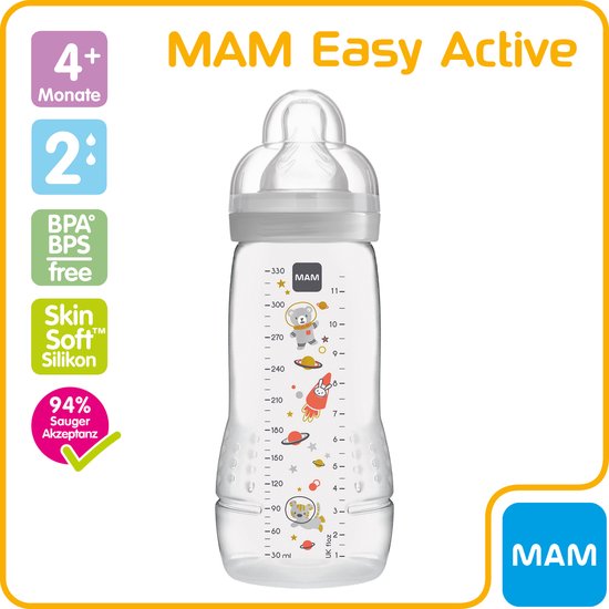MAM- Easy Active Fles 4+ maanden - 330 ml (Unisex) | bol.com