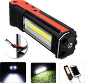 Elfeland oplaadbare werklamp - COB LED werklicht - Draagbare Bouwlampen - voor Outdoor Camping Auto werkplaats Reparatie Lamp-Rood