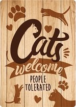 - WAAKBORD CATS WELCOME 21X15CM