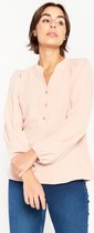 LOLALIZA Blouse met bandkraag - Nude - Maat 48