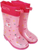 Roze rubberen regenlaarzen van Peppa Pig - hartjes maat 26