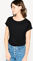 LOLALIZA Basic T-shirt - Zwart - Maat XL