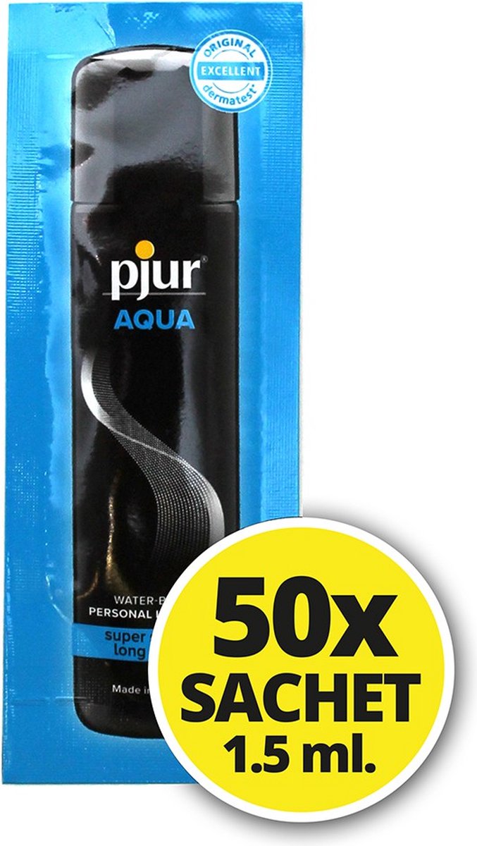 Goedkoopste Pjur Aqua 50 Sachets glijmiddel op waterbasis van 1.5 ml per stuk