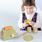 Teamson Kids Houten Speelkeuken Accessories - Toaster - 11 Stuks - Kinderspeelgoed - Groen