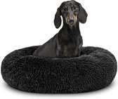 Behave Donut Hondenmand - Hondenkussen - Hondenbed - Kattenmand - Fluffy - Donut - 80cm - Zwart