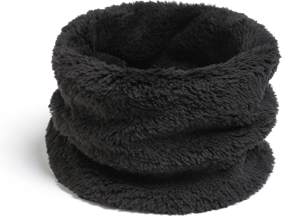 Teddy / Fleece Nekwarmer - Colsjaal | Zwart | Polyester | One Size | Fashion Favorite