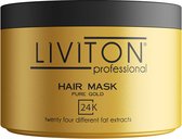 Liviton Pure Gold - Haarmasker - 24 essentiële oliën - Beschadigd haar - Sneller haargroei - 300 ml