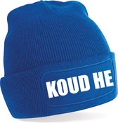 Koud He Beanie Warme Wintermuts Blauw