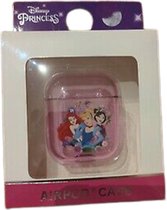 Disney Princess Airpods case - Airpods 1/2 - Disney Princess - Roze / Paars - Kunststof - Oortjeshoes met haakje - Airpods accessoires