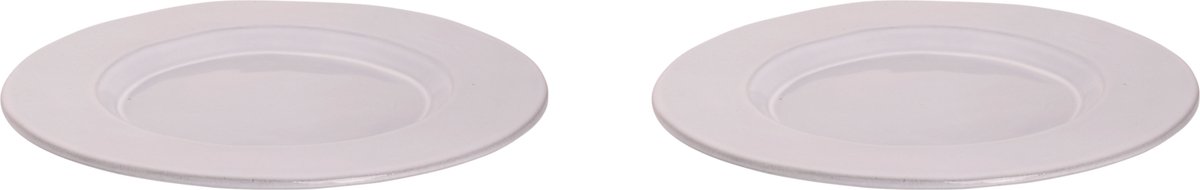 Palmer - Ecogres Plano - Bord - 2 stuks - ø 29 cm - Wit - Stoneware - Bordenset