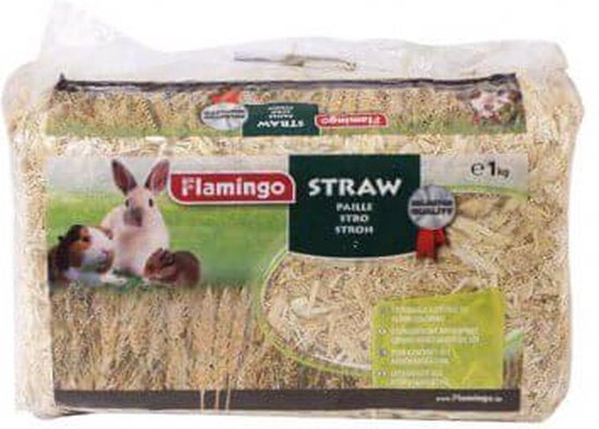 Prespak en paille de lapin flamant rose - 23 x 11 x 35 cm