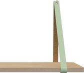 Leren Plankdragers - Handles and more® - 100% leer - MINT - set van 2 leren plank banden