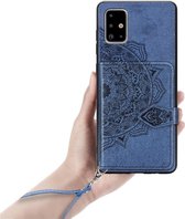 Backcover Fashion Mini Wallet Hoesje Samsung Galaxy A71 Blauw -Telefoonhoesje - Smartphonehoesje - Zonder Screen Protector