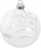 LuxuryLiving - Kerstballen - DKD Home Decor - 8 cm - Kristal - Wit - Pack 6 uds