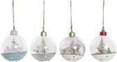Kerstbal DKD Home Decor PVC Kerstman (4 pcs) (8 x 8 x 9 cm)