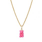 Ketting bear with me bubblegum pink