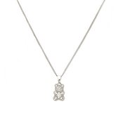 Ketting bear with me strass silver