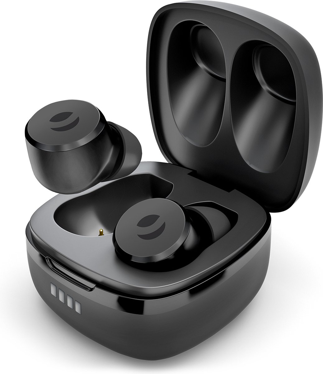 Rolfstone Neo - Kleinste draadloze oordopjes met oplaadcase - Touch bediening - USB-C - Bluetooth oortjes - Matte zwart design - Geschikt voor Apple & Android - Rolfstone