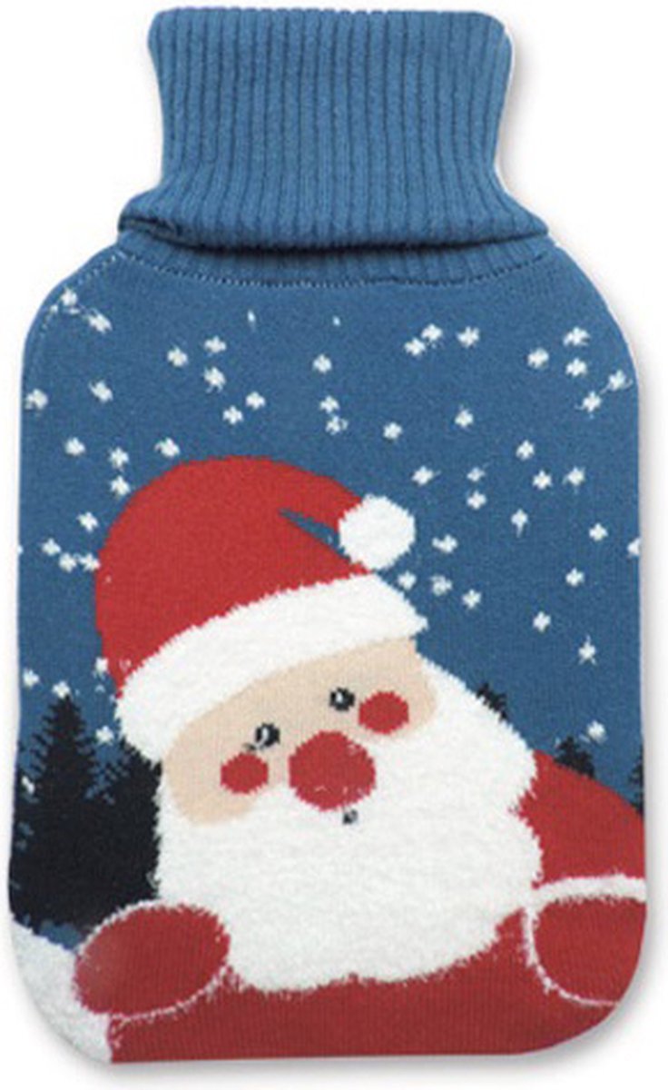 Goedkoopste Rojafit Warmwaterkruik - 2 Liter - Gebreide Hoes - Natuurrubber - Kerstman