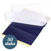 Trizzle 50 Stuks Transferpapier – Tattoo Papier Transferpaper – Carbon Stencil papier – Grafiet A4 Overtrekpapier voor Hobby – Carbonpapier