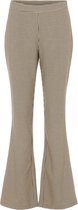 Pieces PCFARIBA MW FLARED PANTS Dames Broek Pebble  - Maat  S