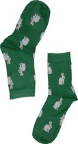 Konijnen Sokken maat 36-40 - Groen - Dierenprint - Konijn - Grappige, vrolijke en leuke Sokken