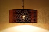 Filigrain hanglamp cilinder vintage koper