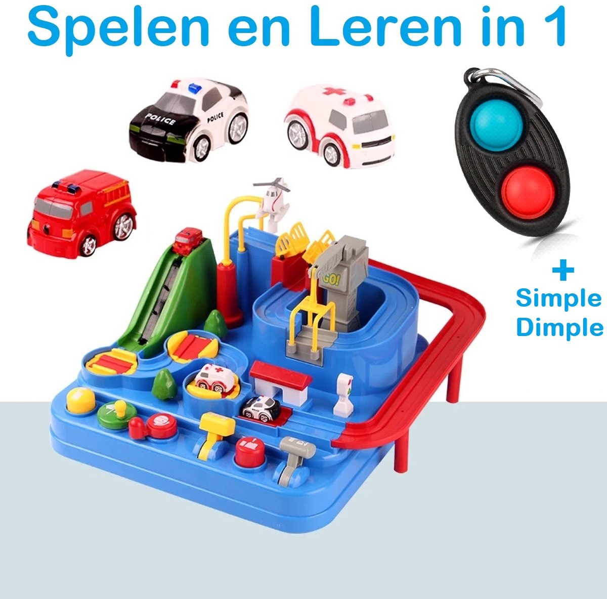 PLAY IT Speelgoed Auto Racebaan Inclusief Simple - Fidget Toys | bol.com