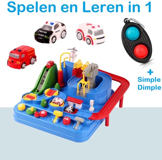 hoofdonderwijzer behandeling laten we het doen PLAY IT Speelgoed Auto Racebaan Inclusief Simple Dimple - Fidget Toys |  bol.com