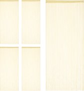 Relaxdays 5x Draadgordijn - deurgordijn - draadjesgordijn - gordijn franjes - beige 90x245