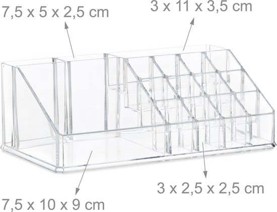 Make-up Organizer - Tweedelig - Cosmetica Opbergdoos - Transparant