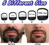 Baard styler-baard shaper -baardkam -5st-zwart-Baard accessoires - scheer mal