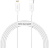 Baseus USB C naar Lightning Kabel - 150CM - Geschikt voor iPhone en iPad - Wit