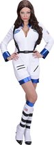 Widmann - Science Fiction & Space Kostuum - Ms Space Vrouwelijke Astronaute Wit Kostuum - Wit / Beige - Small - Carnavalskleding - Verkleedkleding